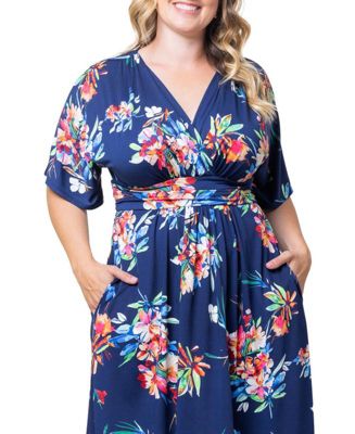 Plus Size Gia A-Line Midi Dress with Pockets