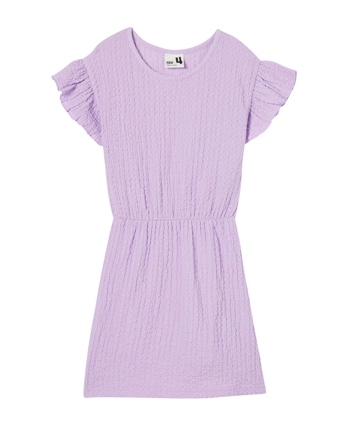Shop Cotton On Little Girls Sonia Short Sleeve Dress In Lilac Drop