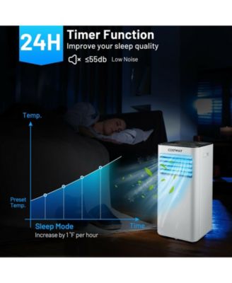 10000 BTU Portable Evaporative Air Cooler Dehumidifier with 24H Timer