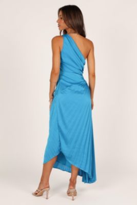 Flin Pleated One Shoulder Midi Dress