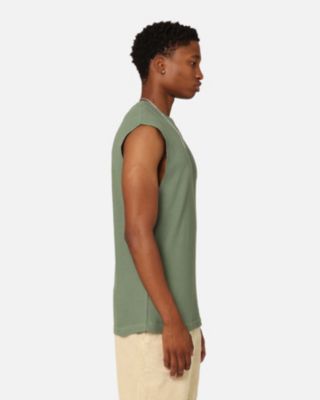 Waffle Men's  Muscle Singlet  tank top