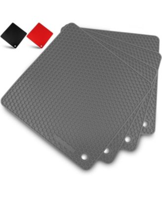4 Pack Non-Slip Silicone Trivet Mat Set