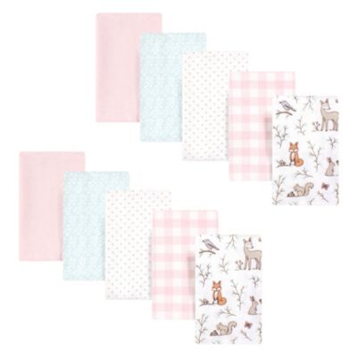Girls 10Pk Flannel Burp Cloth