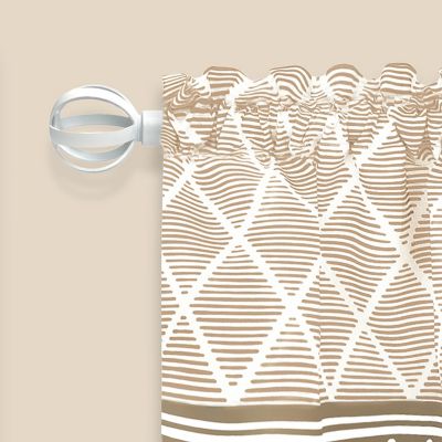 Chevron Sunflower Complete Cottage Kitchen Curtain Tier & Valance Set