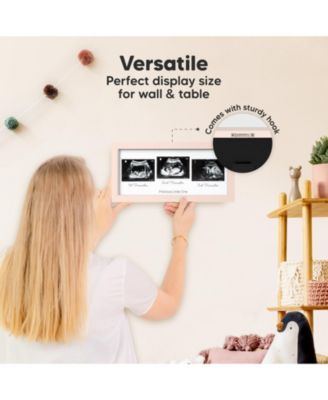 Trio Baby Sonogram Picture Frame, Baby Ultrasound Picture Frames for Baby Nursery, Mom to Be Gifts
