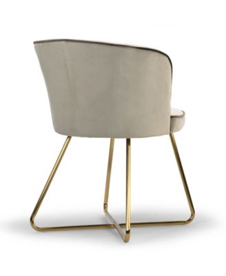 28.5" Anila Velvet, Metal Dining Chair, Set of 2