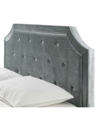 49.38" Aria Fabric, Rubberwood Queen Bed