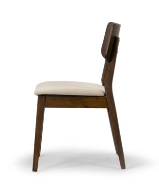 32.28" Astin Rubberwood, Fabric Dining Chair, Set of 2