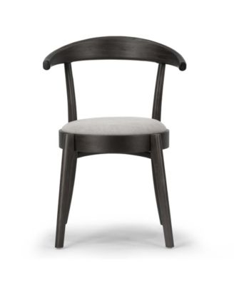 29.92" Audra Rubberwood, Fabric Dining Chair, Set of 2