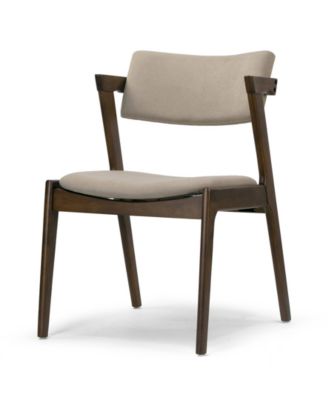 31.3" Auden Rubberwood, Fabric Dining Chair, Set of 2