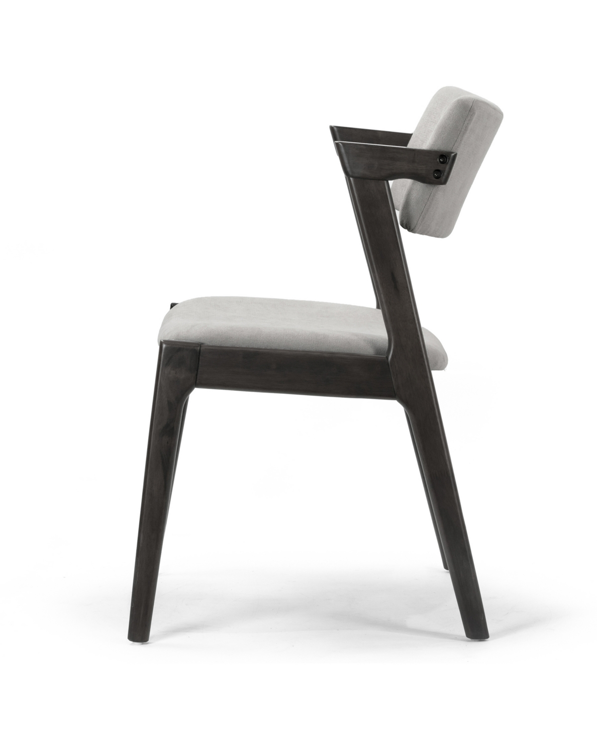 Glamour Home 31.3" Auden Rubberwood, Fabric Dining Chair, Set Of 2 In Grey