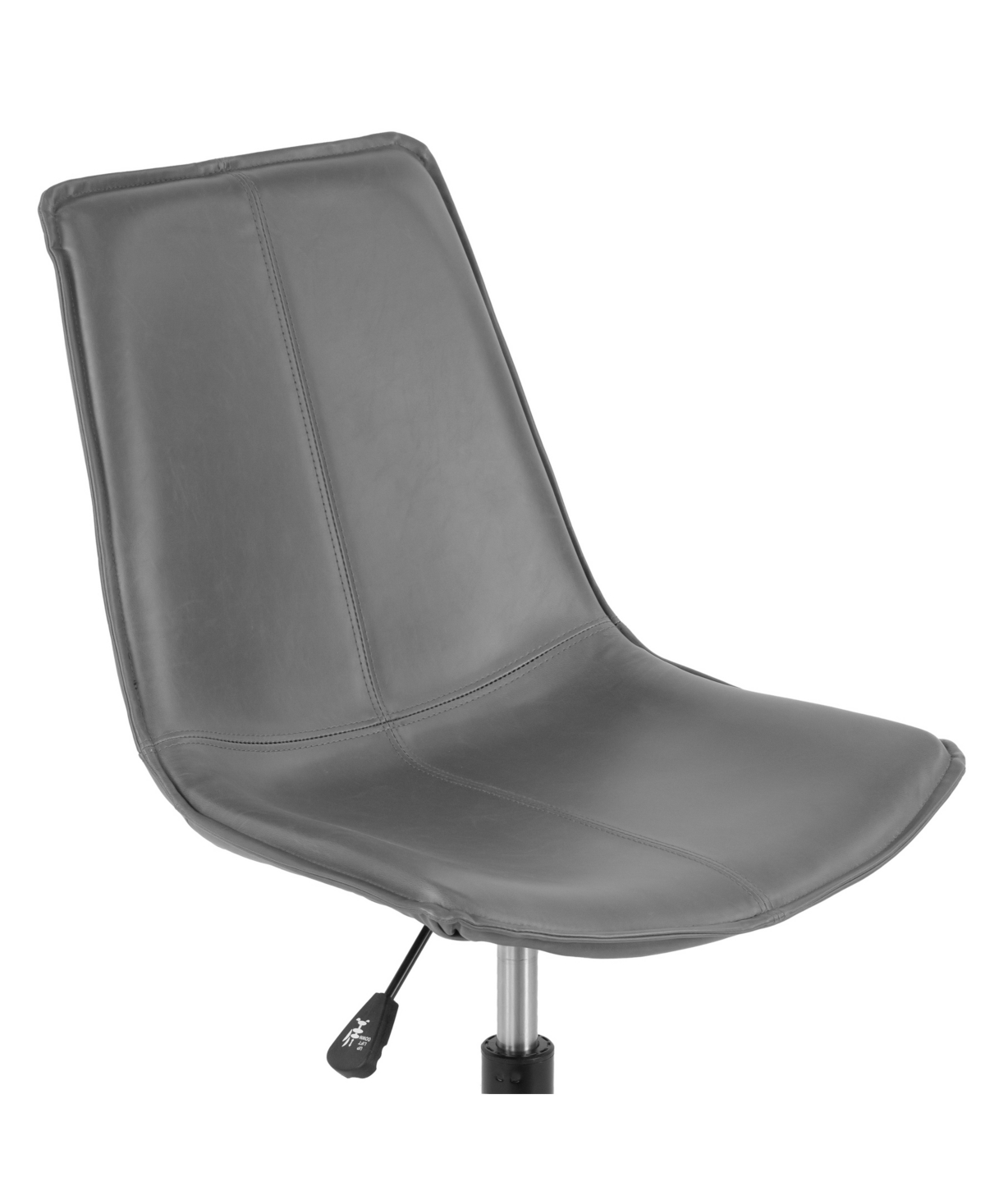 Glamour Home 35.25" Amery Polyester, Metal Task Chair In Grey