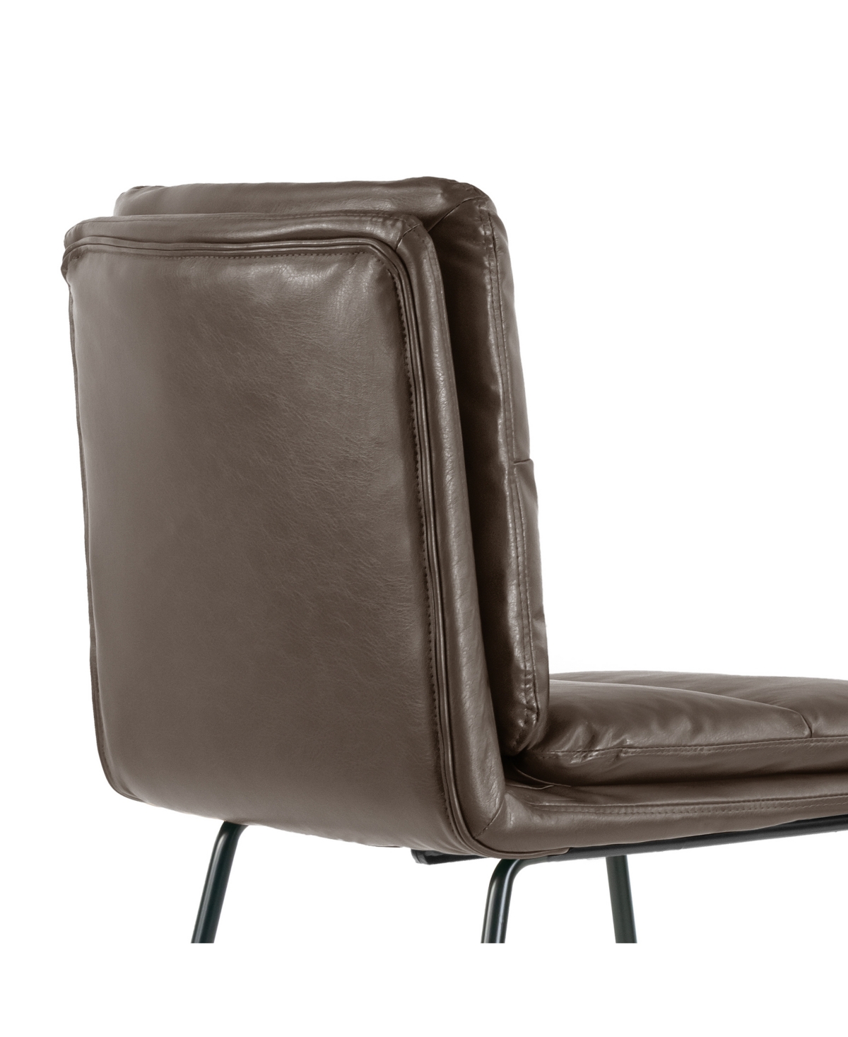 Glamour Home 30" Aulani Iron, Polyester Barstool, Set Of 2 In Dark Brown