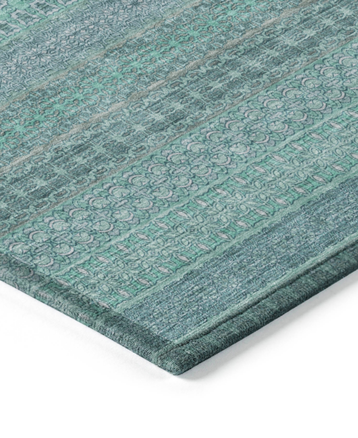 Addison Chantille Machine Washable Acn527 8'x10' Area Rug In Turquoise