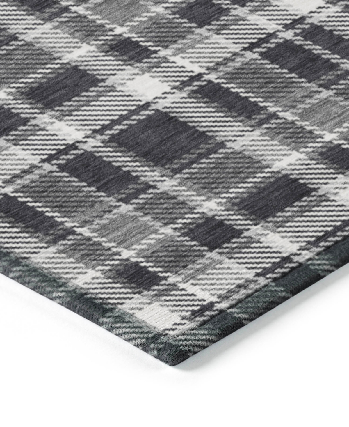 Addison Chantille Machine Washable Acn563 2'3x7'6 Runner Area Rug In Black