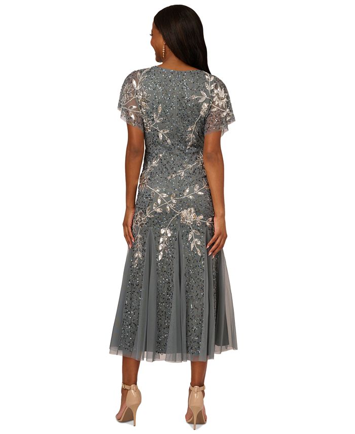 Adrianna Papell Vestido Largo Con Flores Mujer - El Palacio De Hierro