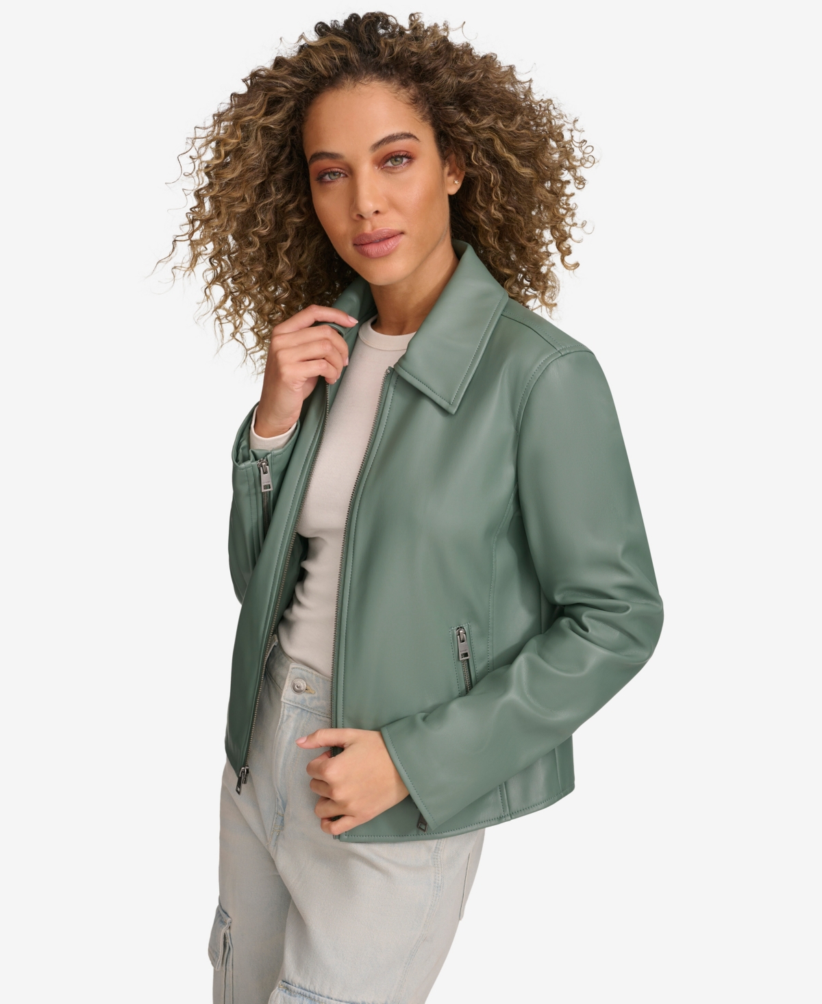 Levi's Women's Faux Leather Laydown Collar Jacket In Black