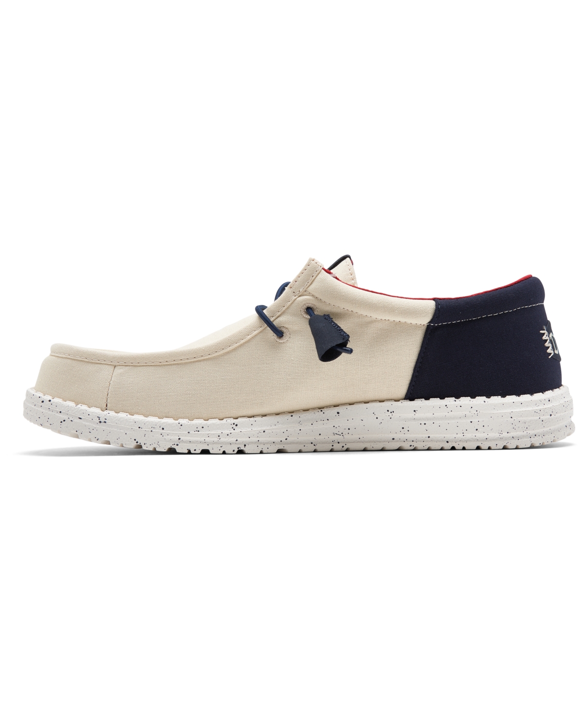 Hey Dude Men's Wally Funk Americana Casual Moccasin Sneakers from Finish Line -NAVY/RED