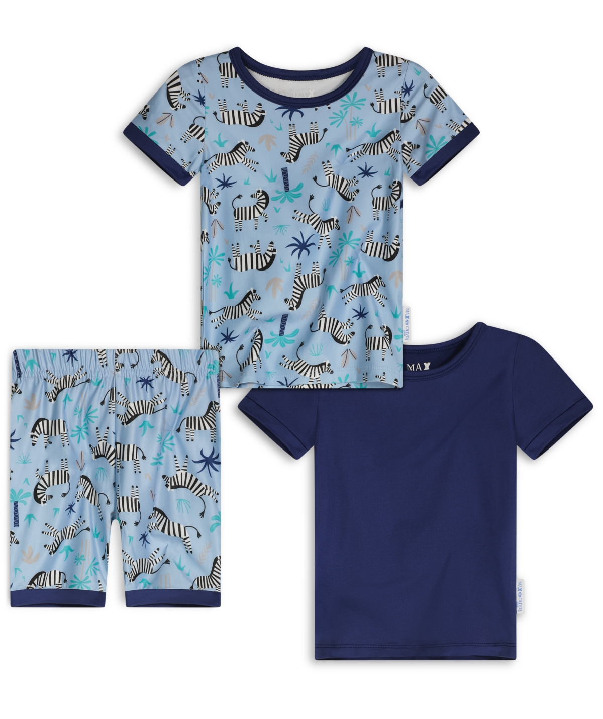 Shop Max & Olivia Baby Boys Three Piece Snug Fit Pajama Set In Navy