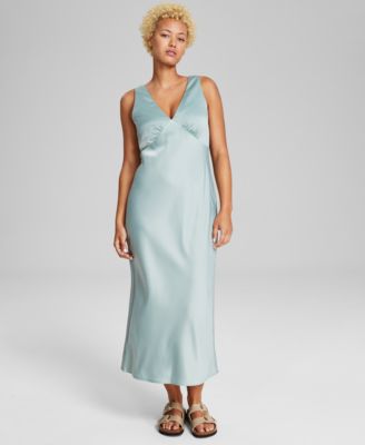 Women s Satin Sleeveless Maxi Dress Created for Macy s