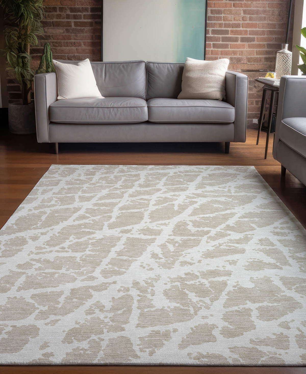 Addison Chantille Machine Washable Acn501 8'x10' Area Rug In Beige