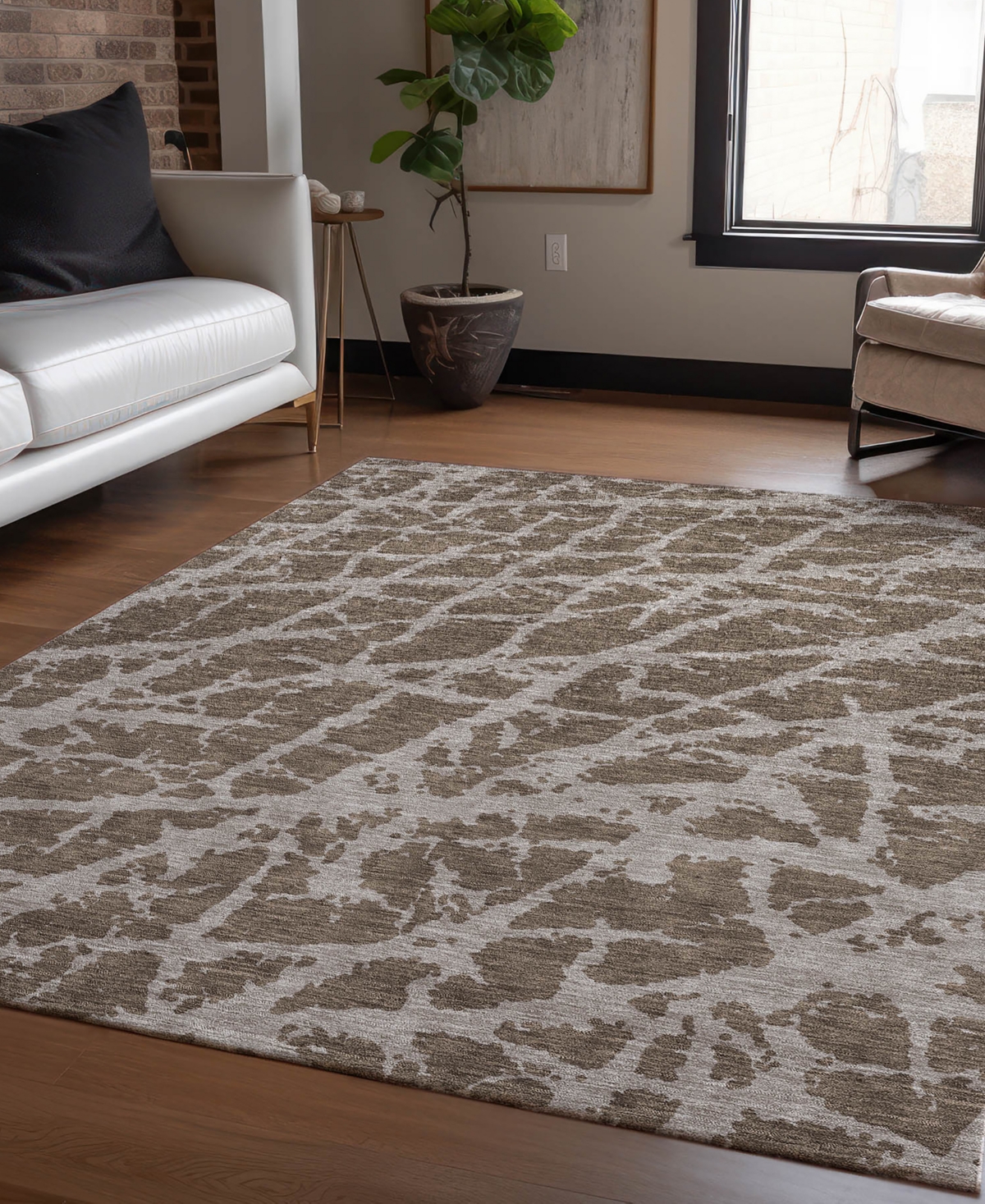 Shop Addison Chantille Machine Washable Acn501 9'x12' Area Rug In Brown