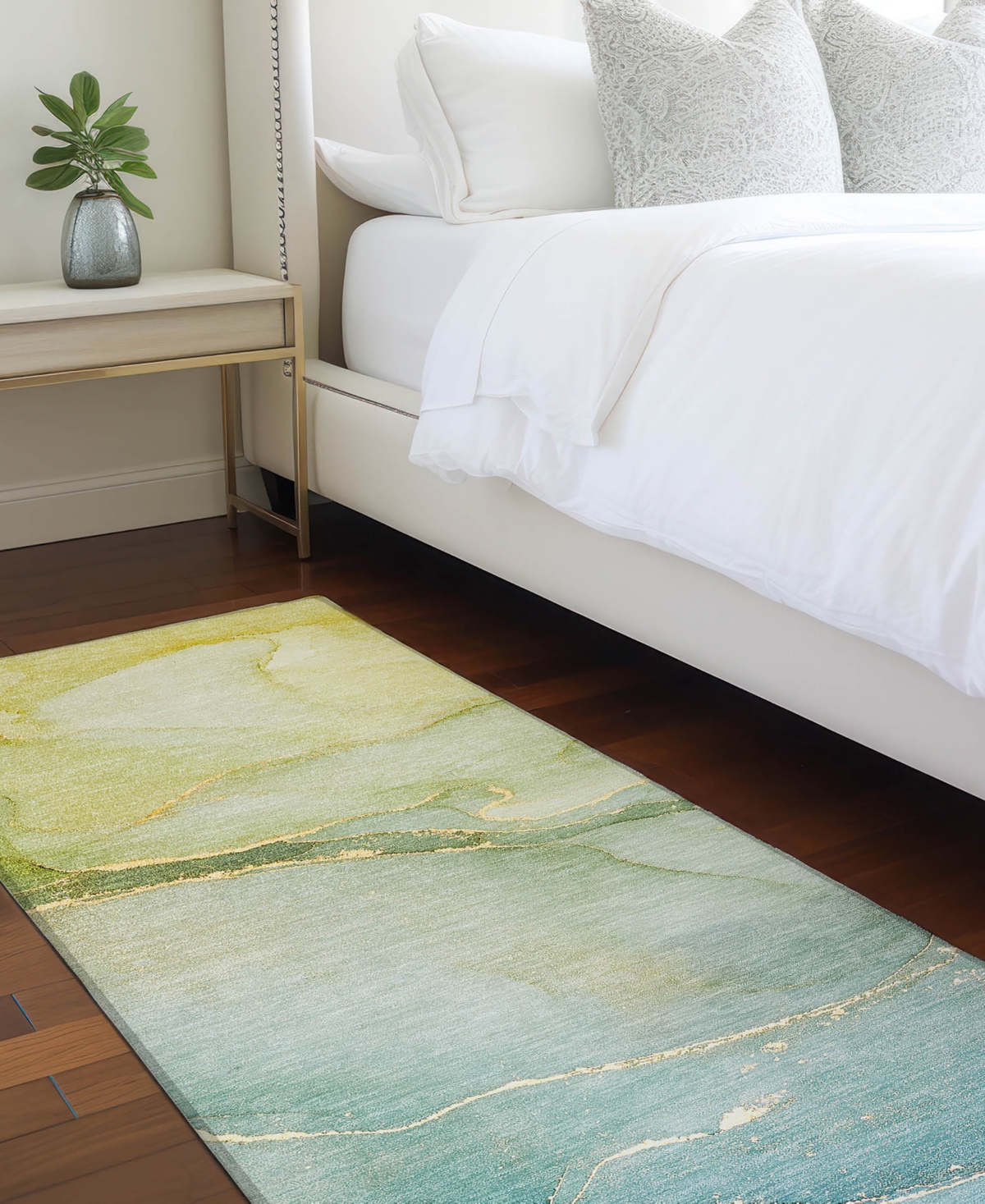 Addison Chantille Machine Washable Acn508 2'3x7'6 Runner Area Rug In Green
