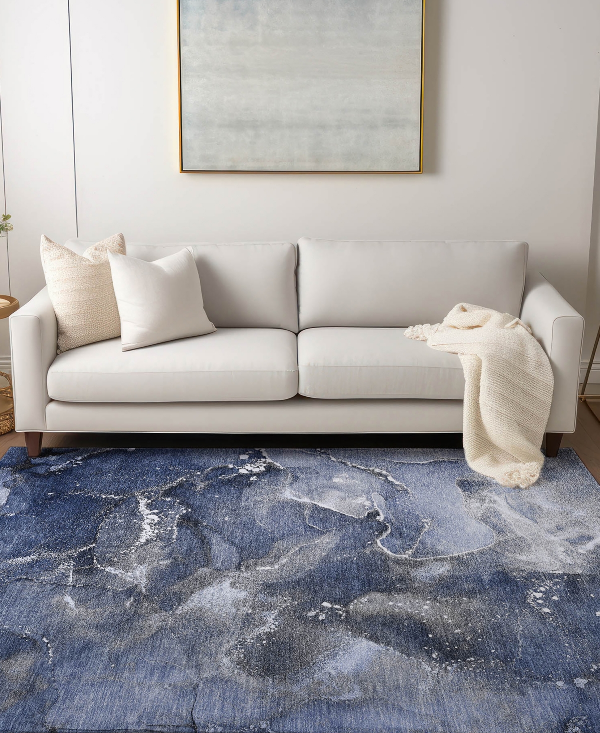 Addison Chantille Machine Washable Acn518 9'x12' Area Rug In Navy