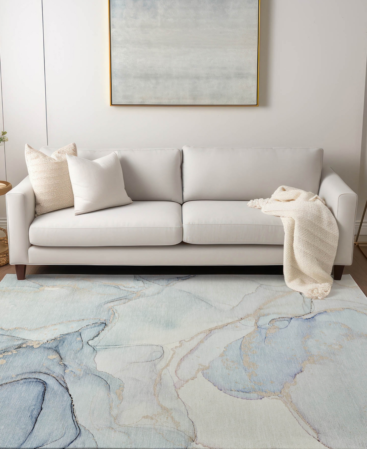 Addison Chantille Machine Washable Acn523 9'x12' Area Rug In Mist