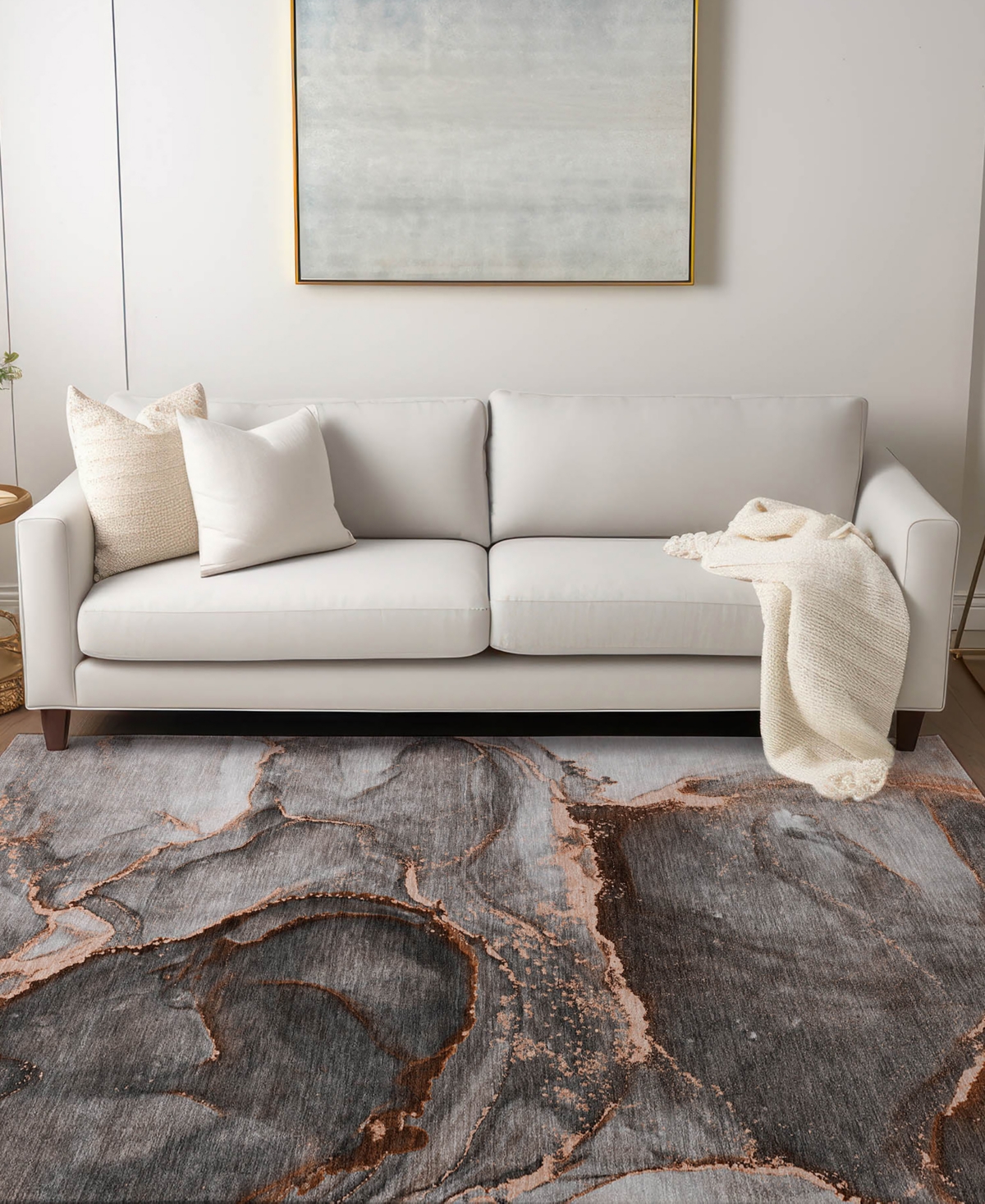 Addison Chantille Machine Washable Acn525 2'6x3'10 Area Rug In Peach