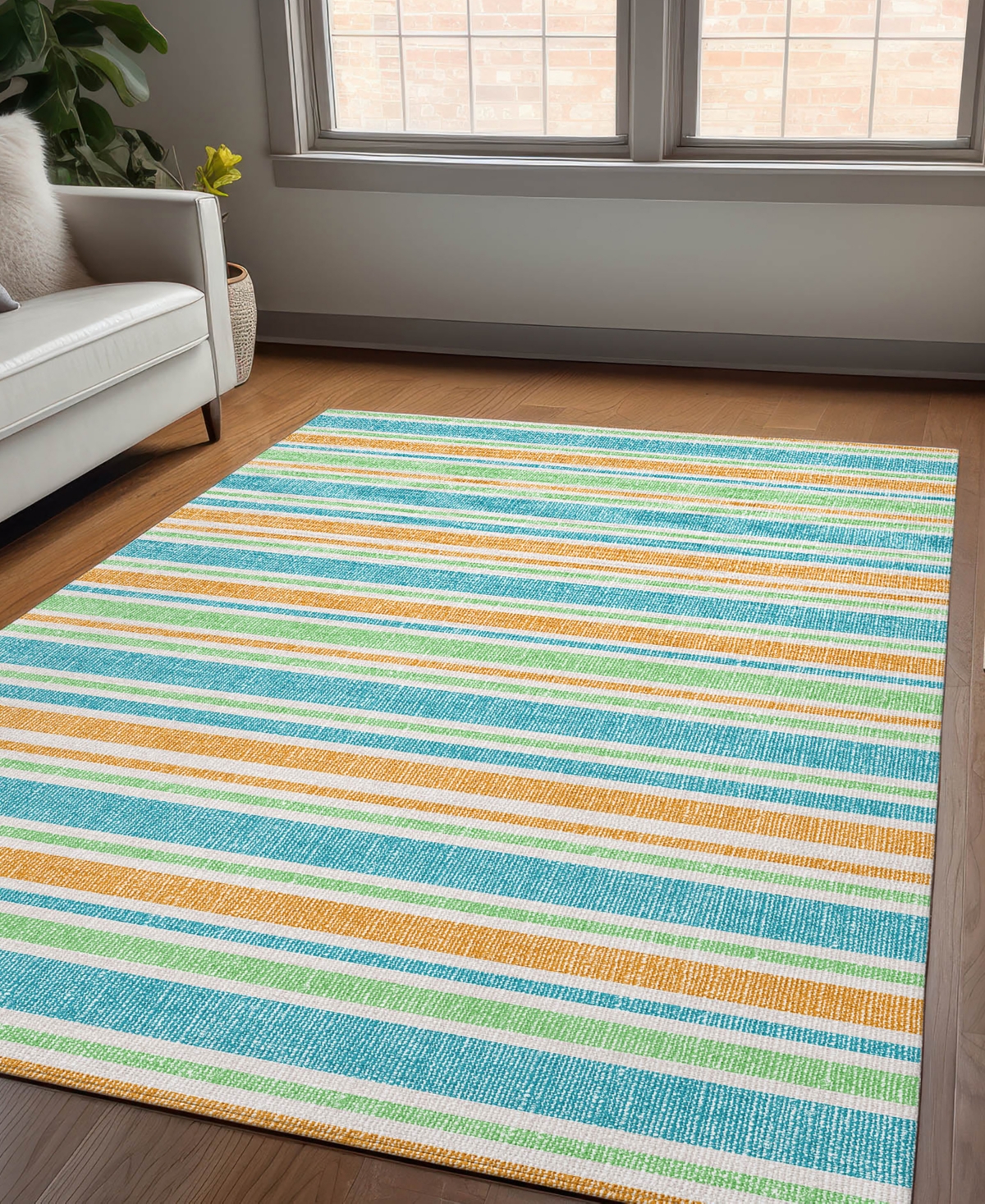 Addison Chantille Machine Washable Acn531 10'x14' Area Rug In Ocean