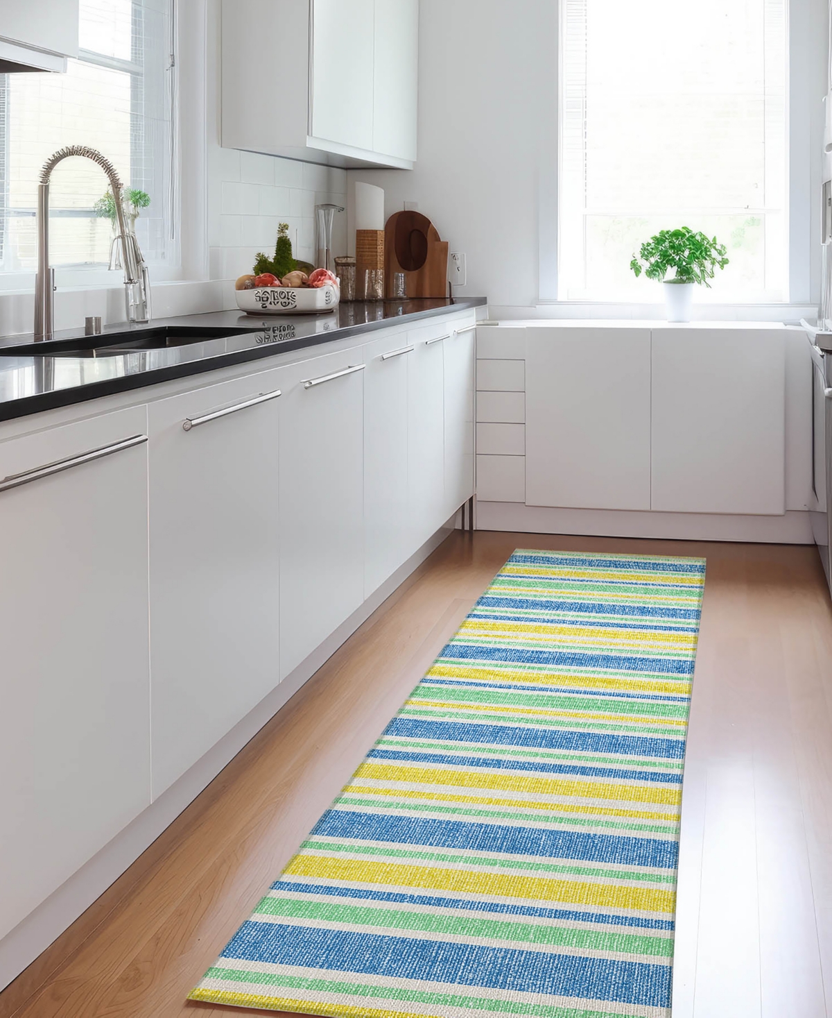 Addison Chantille Machine Washable Acn531 2'3x7'6 Runner Area Rug In Yellow