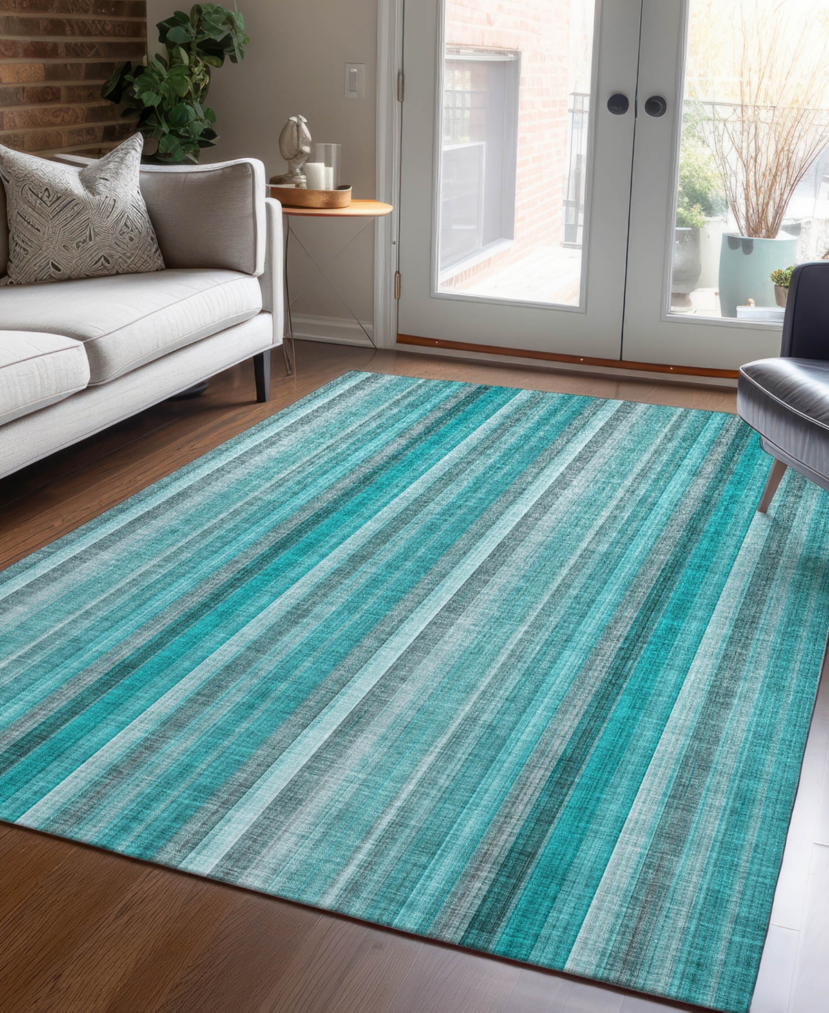 Addison Chantille Machine Washable Acn543 3'x5' Area Rug In Blue