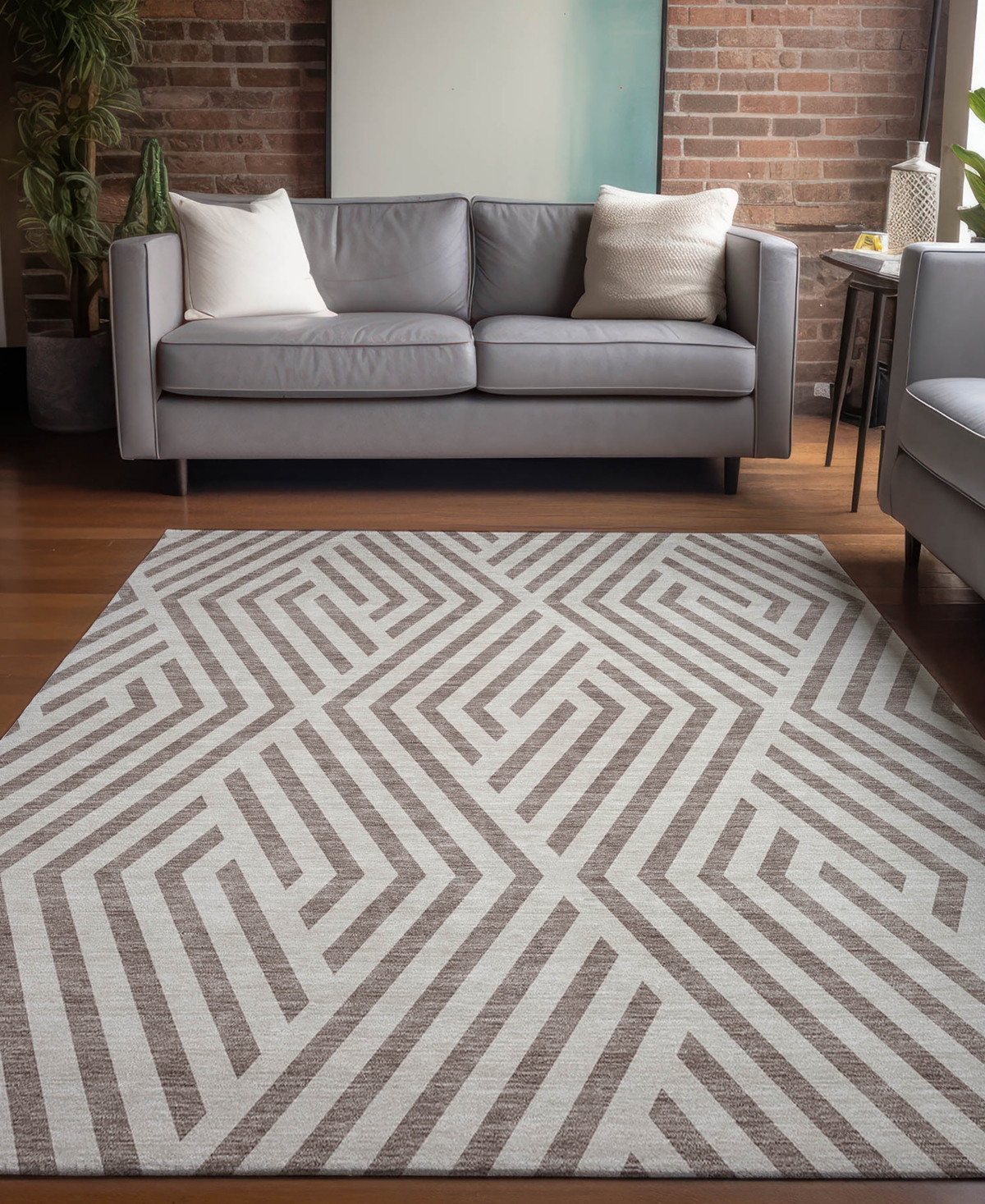 Shop Addison Chantille Machine Washable Acn550 10'x14' Area Rug In Taupe