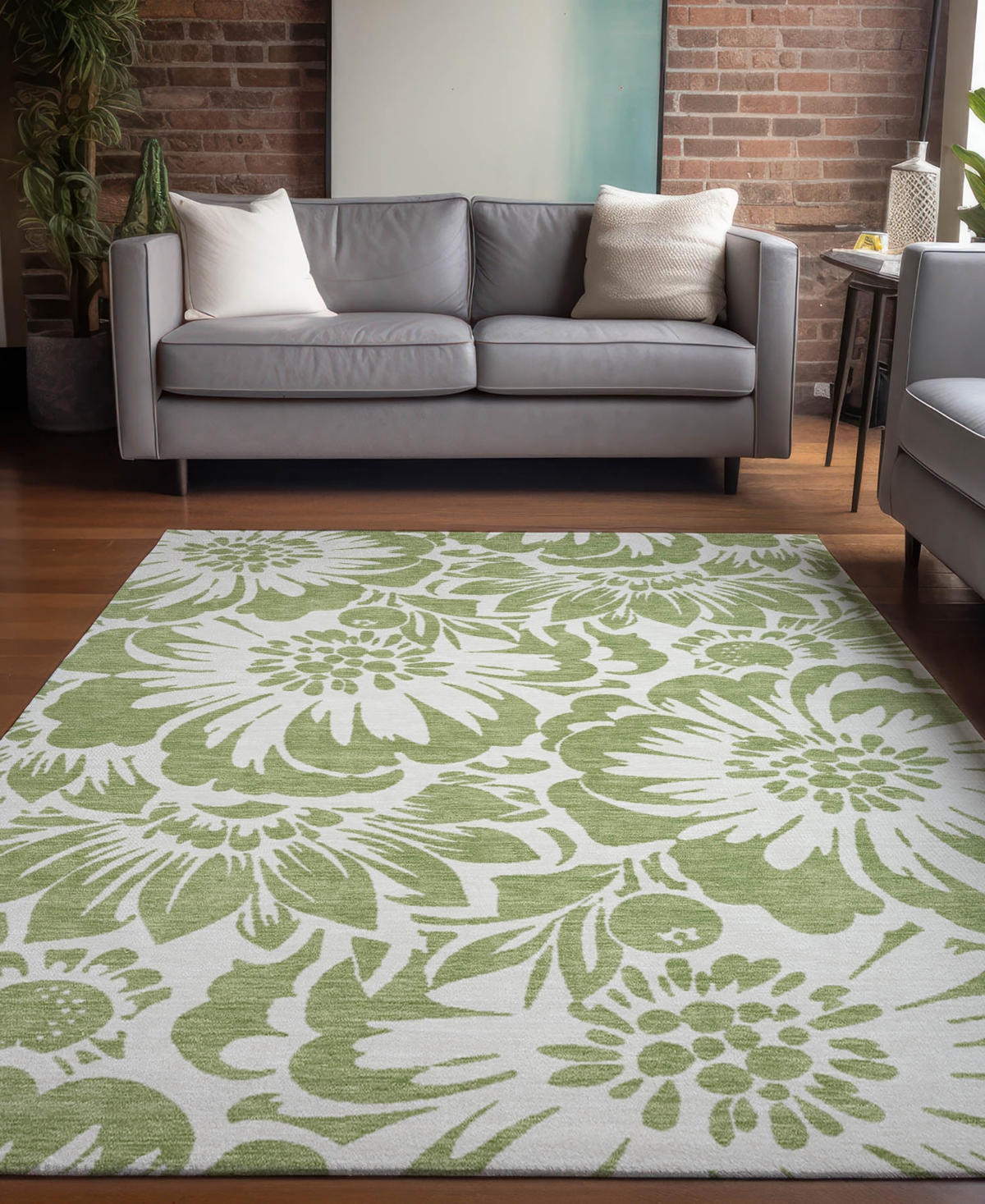 Shop Addison Chantille Machine Washable Acn551 10'x14' Area Rug In Lime
