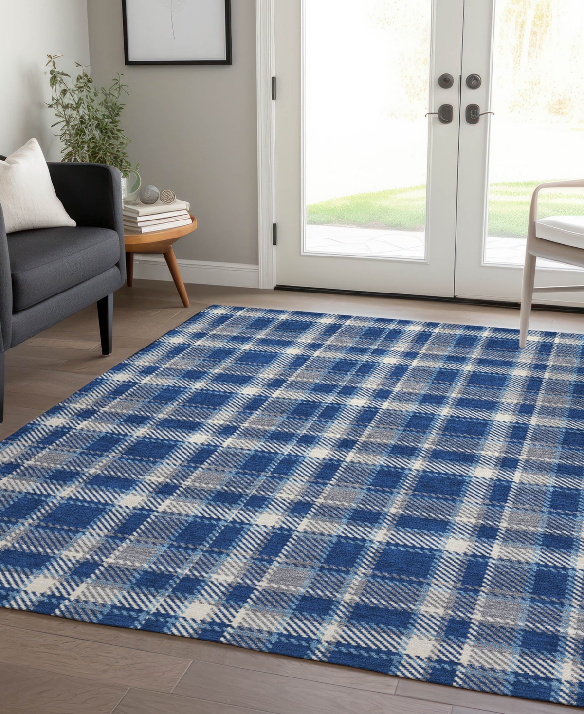 Addison Chantille Machine Washable Acn563 9'x12' Area Rug In Navy