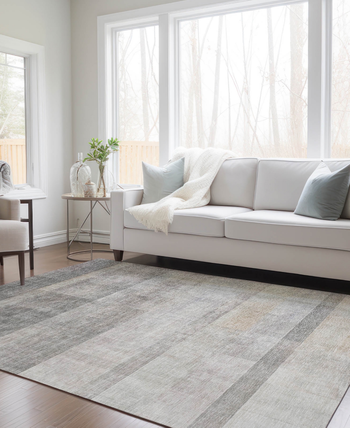 Addison Chantille Machine Washable Acn568 5'x7'6 Area Rug In Taupe