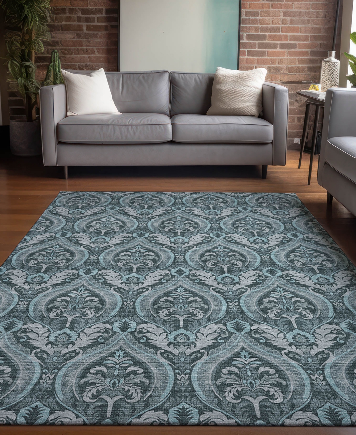 Addison Chantille Machine Washable Acn572 8'x10' Area Rug In Ocean