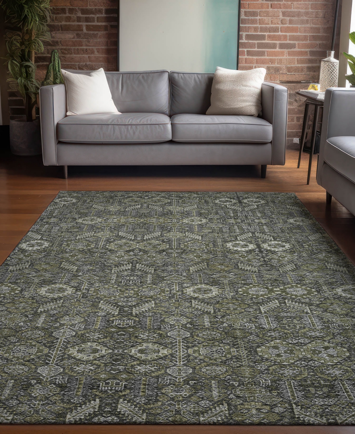 Addison Chantille Machine Washable Acn574 2'6x3'10 Area Rug In Taupe