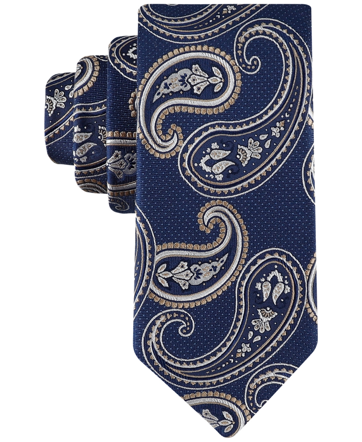 Tommy Hilfiger Men's Paisley Tie -taupe