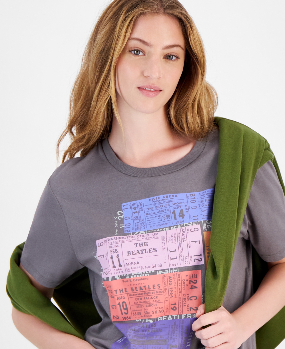Love Tribe Juniors' The Beatles Ticket Stub Cotton T-Shirt