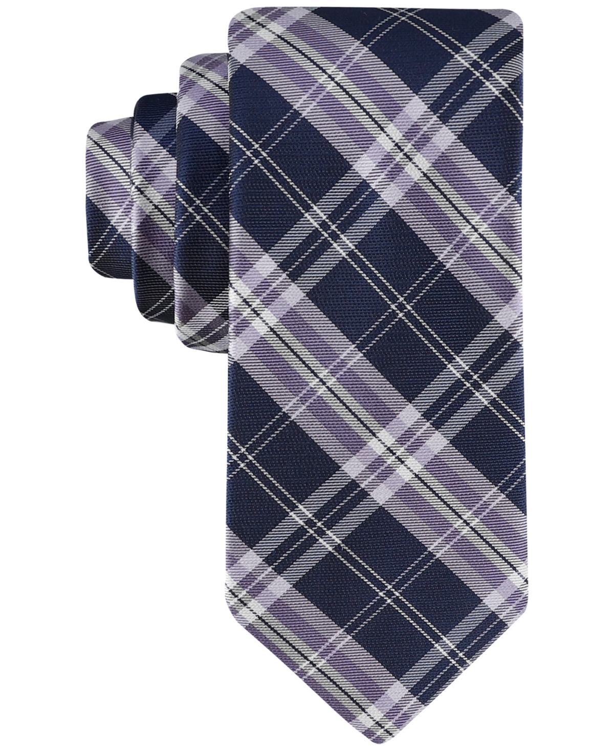 Men's Marley Plaid Tie - Navy Purple