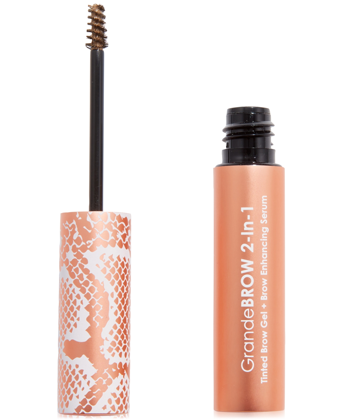 Grande Cosmetics Travel-size Grandebrow 2-in-1 Tinted Brow Gel + Brow Enhancing Serum, 0.02 Oz. In Medium