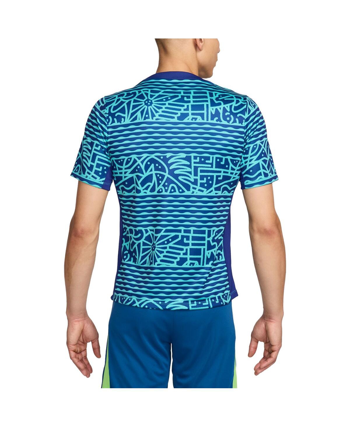 Nike Men's Blue Brazil National Team 2024 Academy Pro Pre-Match Top -dym