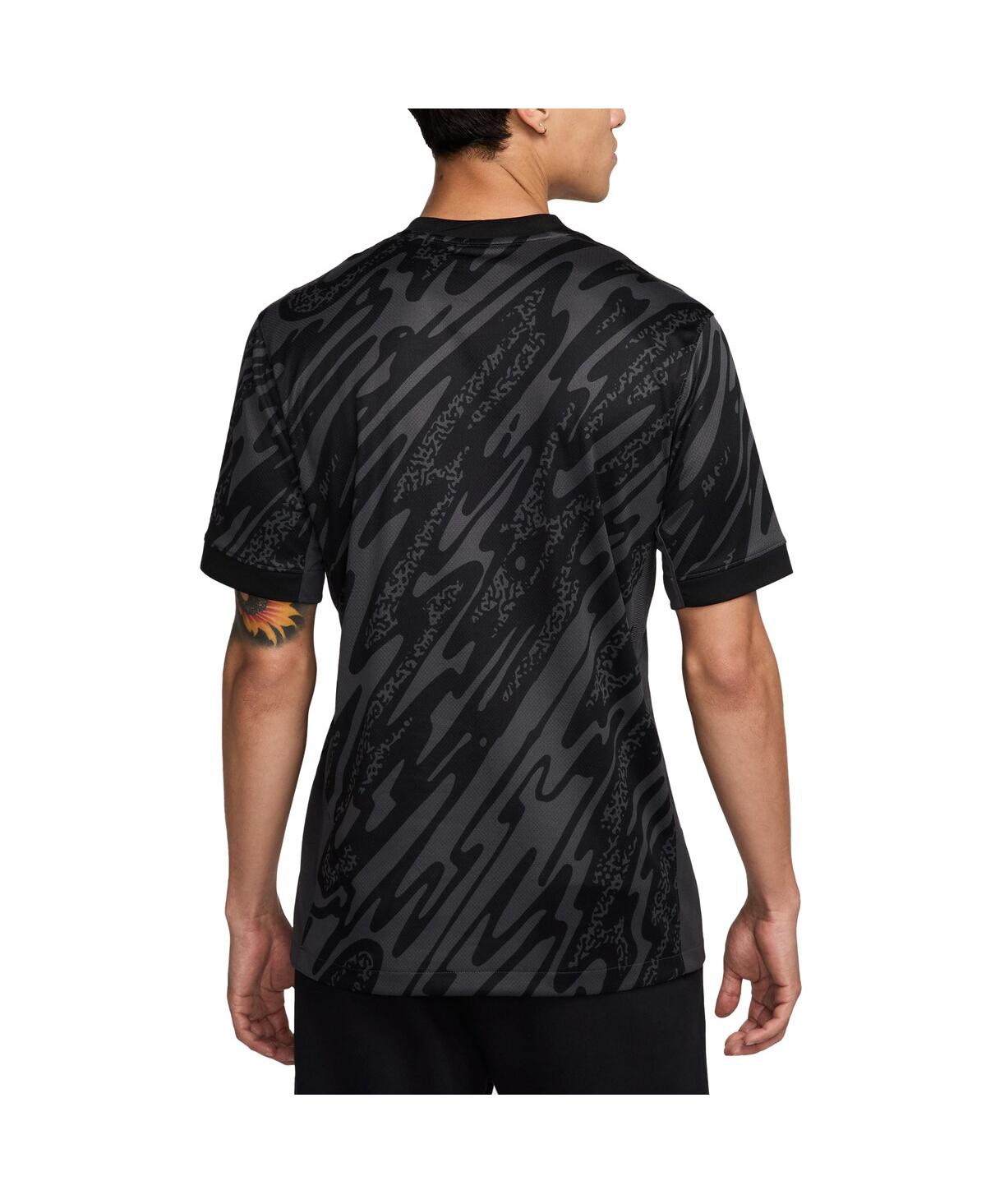 Nike Men's Anthracite Brazil National Team 2024 Goalkeeper Replica Stadium Jersey -whi