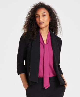 Kasper - Petite Shawl Collar Open-Front Jacket