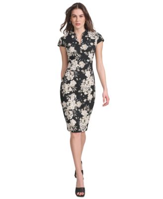 Calvin klein black floral dress fashion