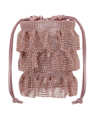 4 Tired Crystal Mesh Pouch Bag