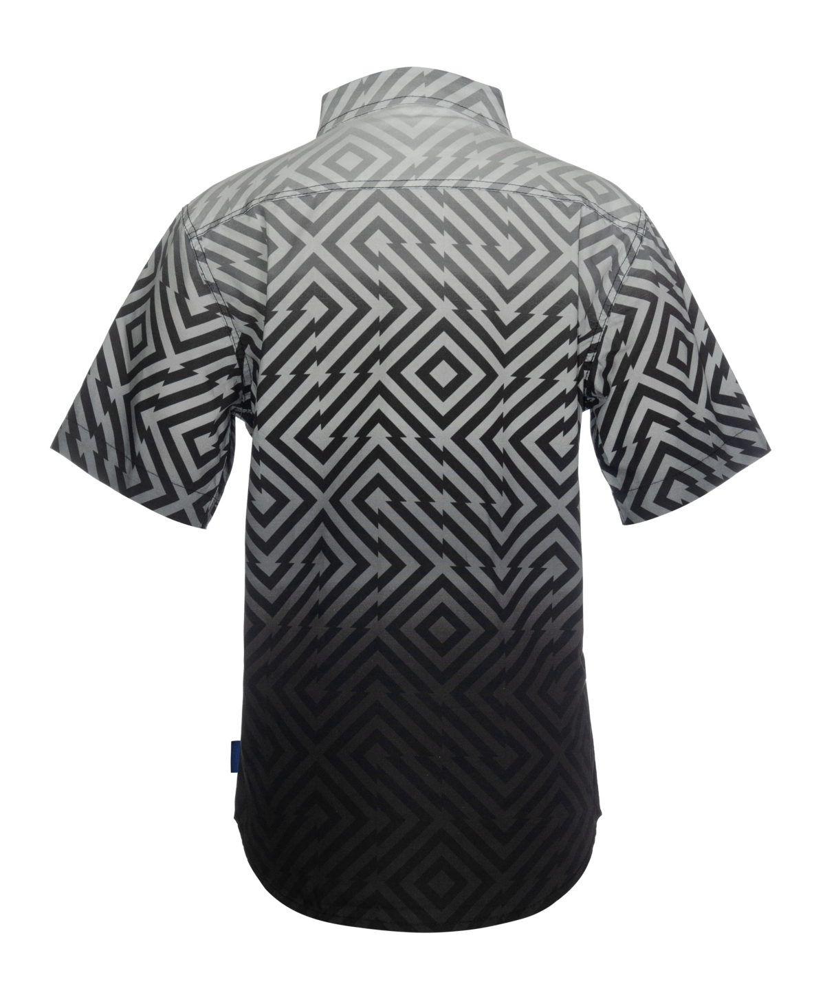 Shop Univibe Big Boys Limestone Geo Print Shirt In Black