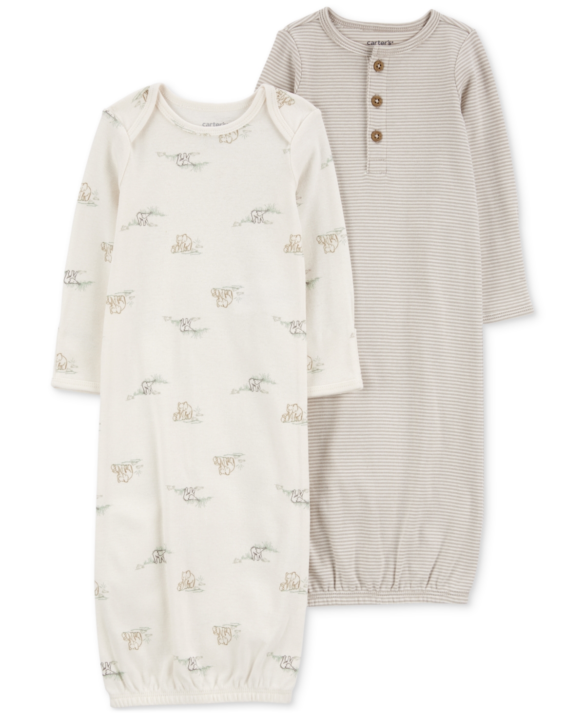 CARTER'S BABY 2-PC. COTTON SLEEPER GOWN SET 